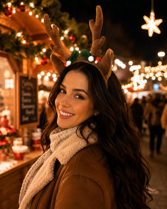 Haarreif zum Rentier Kostüm - weihnachtlich | Braun