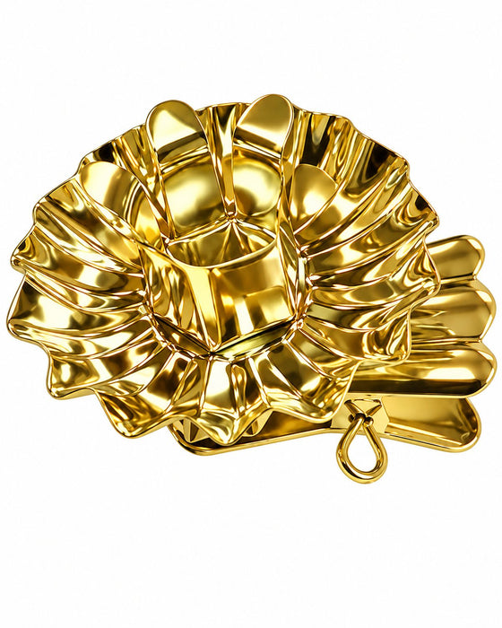 Riffelmacher Baumkerzenhalter 10 Stück Ø 15 mm 10010 | Metall Gold