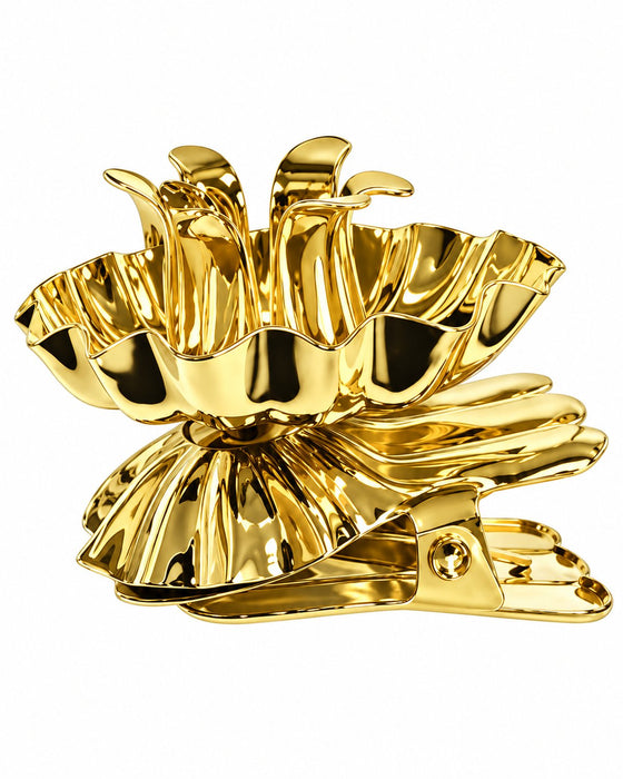 Riffelmacher Baumkerzenhalter 10 Stück Ø 15 mm 10010 | Metall Gold