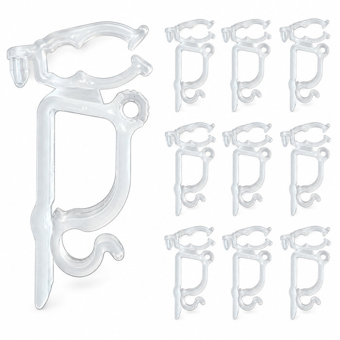 Riffelmacher Dachrinnenhalterung für Lichterketten 6 cm 10 Stück 14348 | Weiß