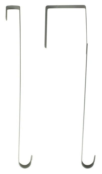 Riffelmacher Außentür Türhaken für Kränze 26cm 14402 | 2 Stück | Silber