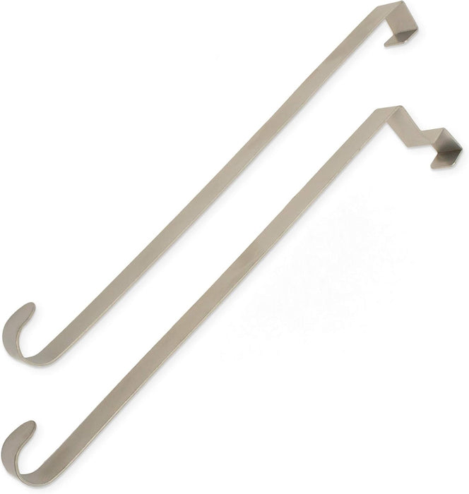 Riffelmacher Innentür Türhaken für Kränze 26cm 14401 - 2 Stück Silber