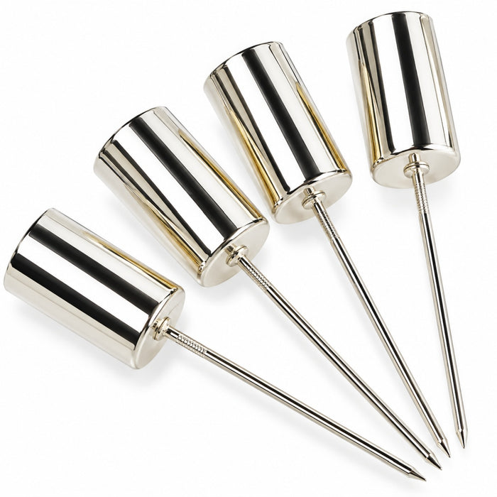 Stabkerzenhalter für Adventskranz und Gesteck 4 Stück 23mm 10861 - Silber