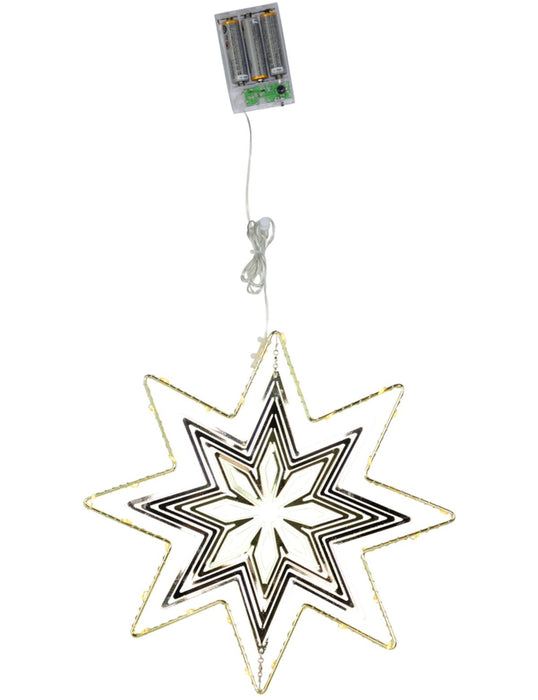 Riffelmacher 3D Dekostern mit LED Beleuchtung Ø ca. 30 cm - 74782 | Gold