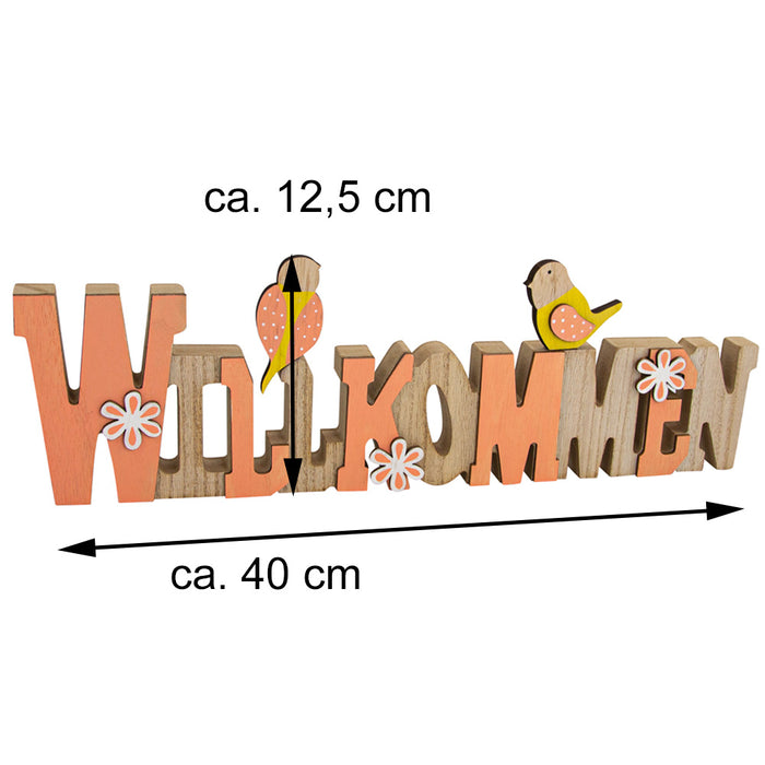 Riffelmacher Holz Dekoschriftzug "Willkommen" - 40 cm | 08061