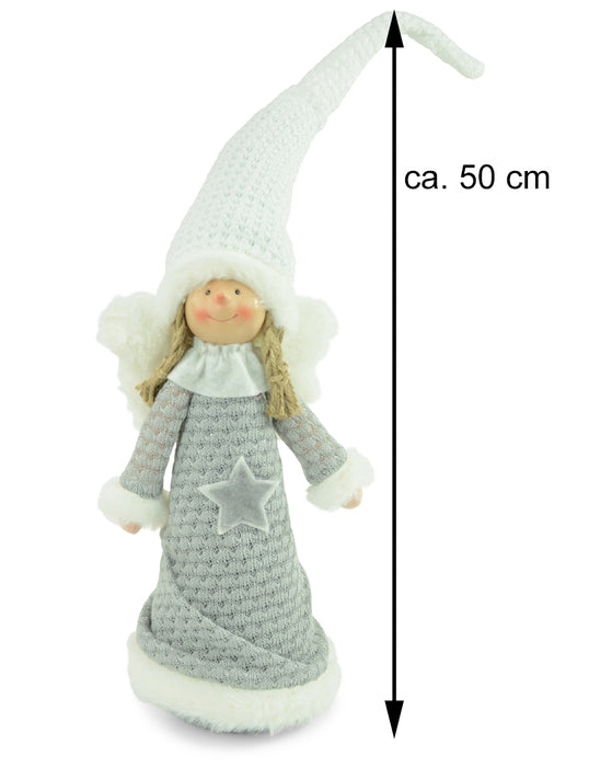 Dekofigur Engel "Lilly" Grau Weiß 30 cm | 70190