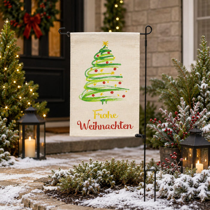Riffelmacher Gartenfahne "Weihnachtsbaum" 32x45 / 90 cm | 13508