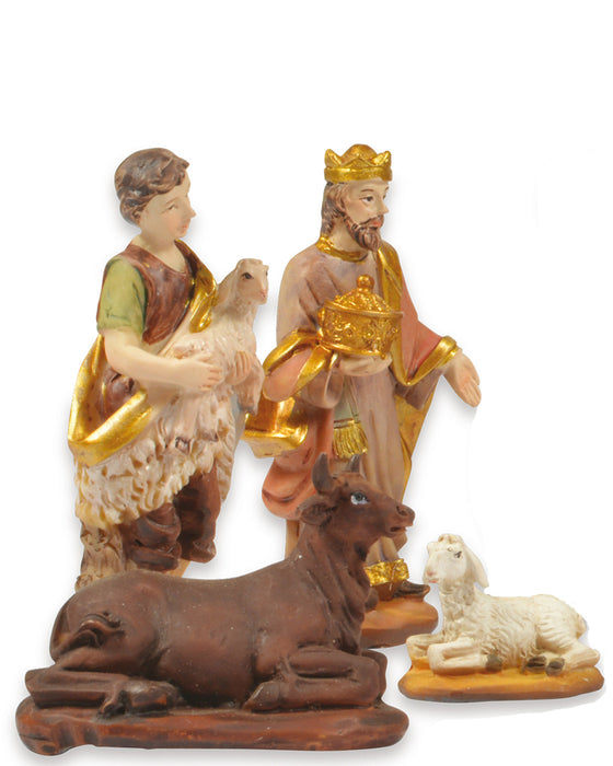 Riffelmacher Krippenfigurenset "Gold" 3-7 cm | 11-tlg. Traditionelles Design - 78322