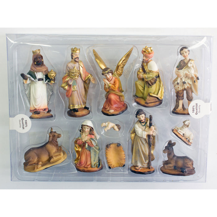 Riffelmacher Krippenfigurenset "Gold" 3-7 cm | 11-tlg. Traditionelles Design - 78322