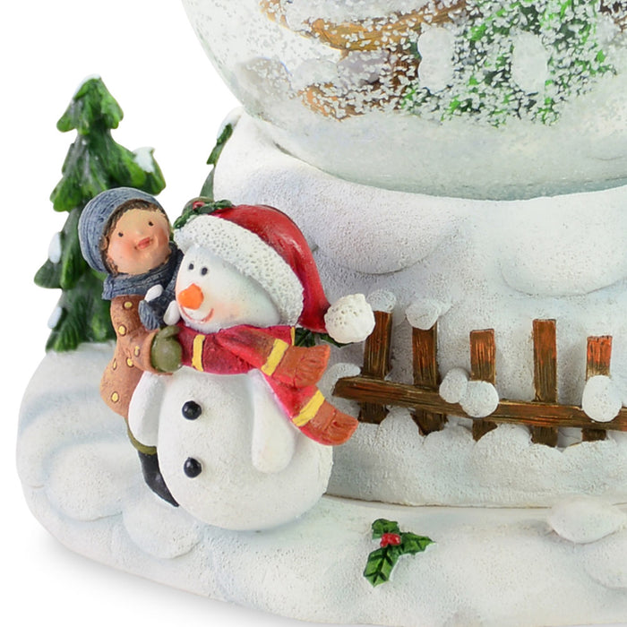 Spieluhr Schneekugel "Winterkinder" mit Musik 15,5 x 15,5 cm | 12610 - Adventsdekoration
