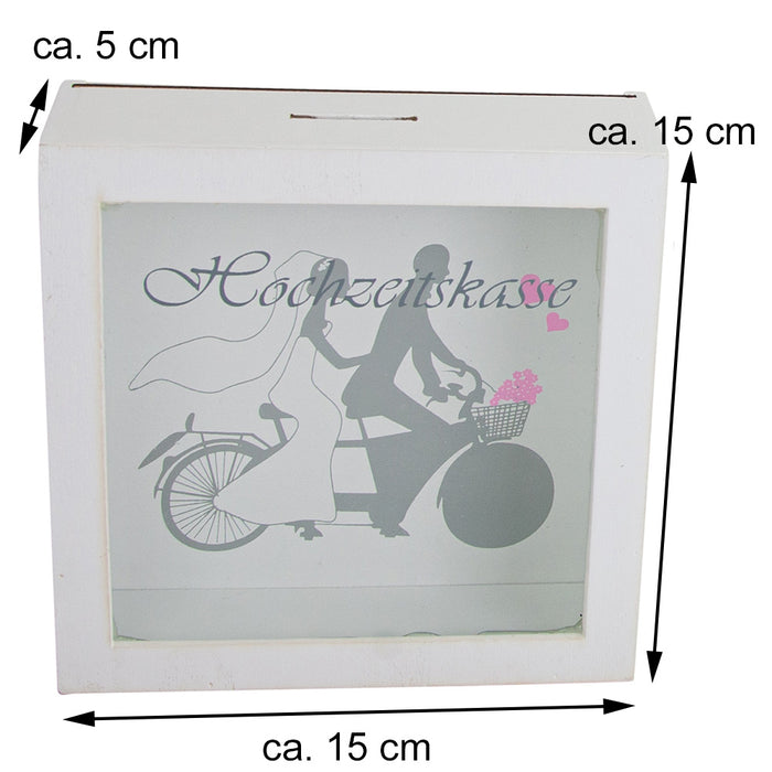 Riffelmacher Spardose "Hochzeitskasse" 08335 | 15 x 15 cm
