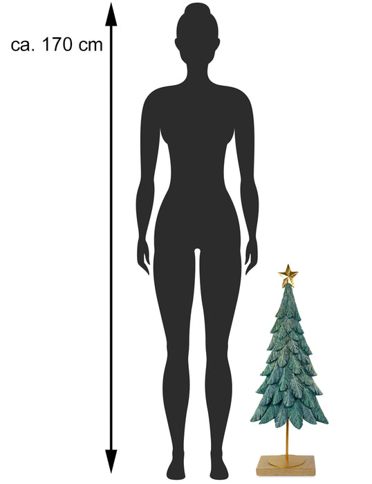 Dekofigur Tannenbaum Weihnachtsbaum aus Metall 76 cm | 22507 - Adventsdekoration