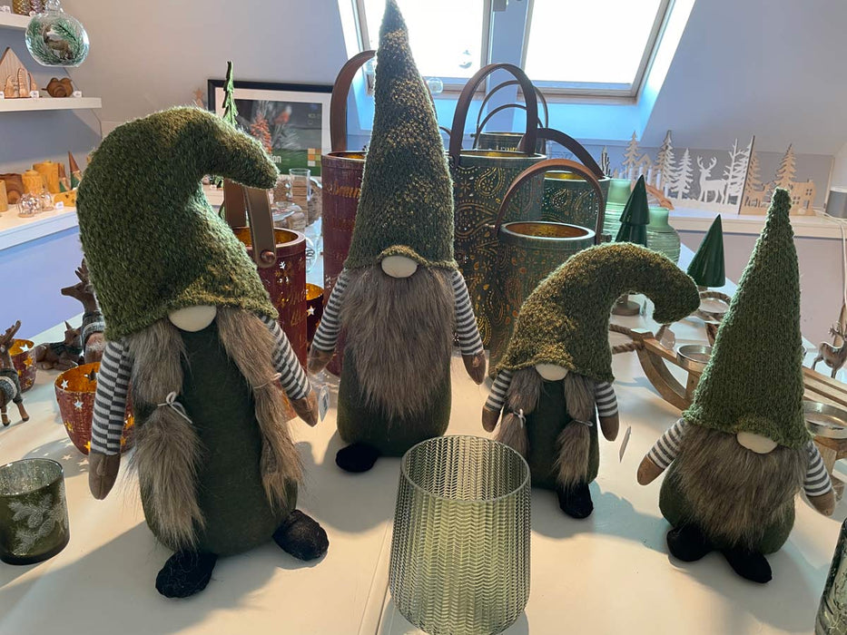 Dekofigur Wichtel "Friedbert" - 30 cm Grün | 10129 - Adventsdekoration Weihnachten