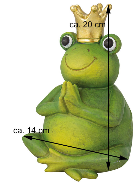Riffelmacher Yoga Froschkönig 20 cm 07981 | Dekofigur