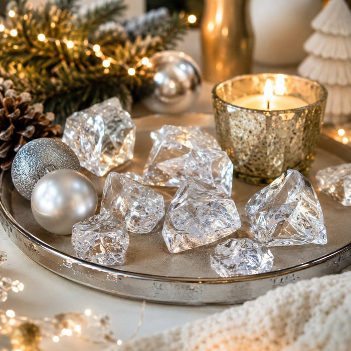 Deko Eiswürfel 5er Set | Ice Rocks Acryl klar | 30-60 mm | 68801