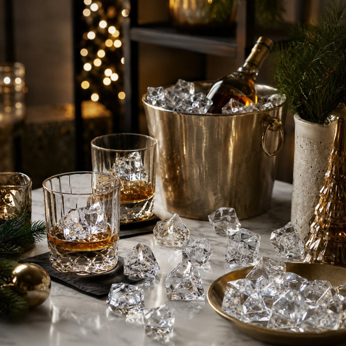 Deko Eiswürfel 5er Set | Ice Rocks Acryl klar | 30-60 mm | 68801