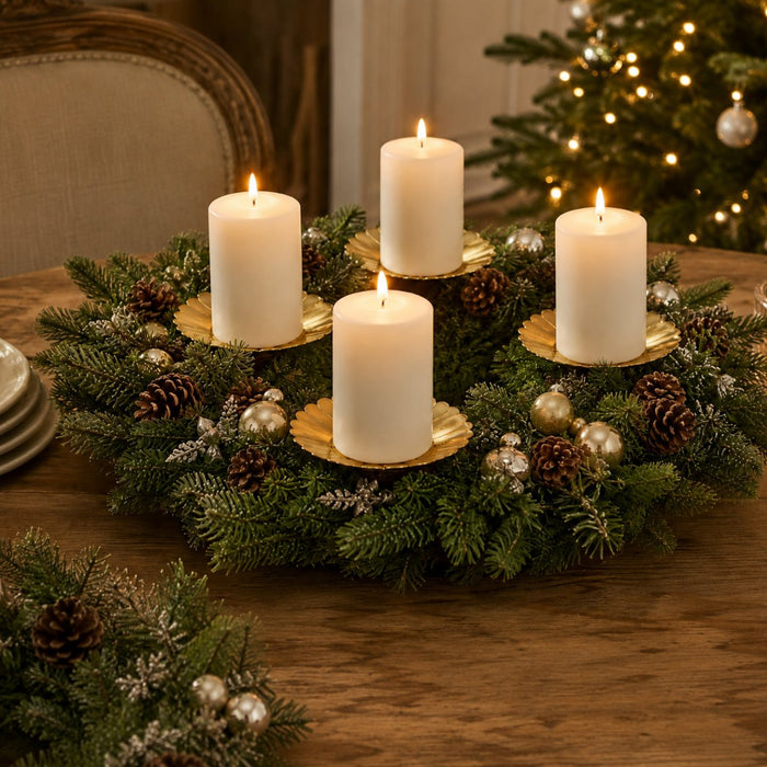 Adventskranz Adventskerzenhalter 4 Stück Ø 75 mm 10715 | Gold