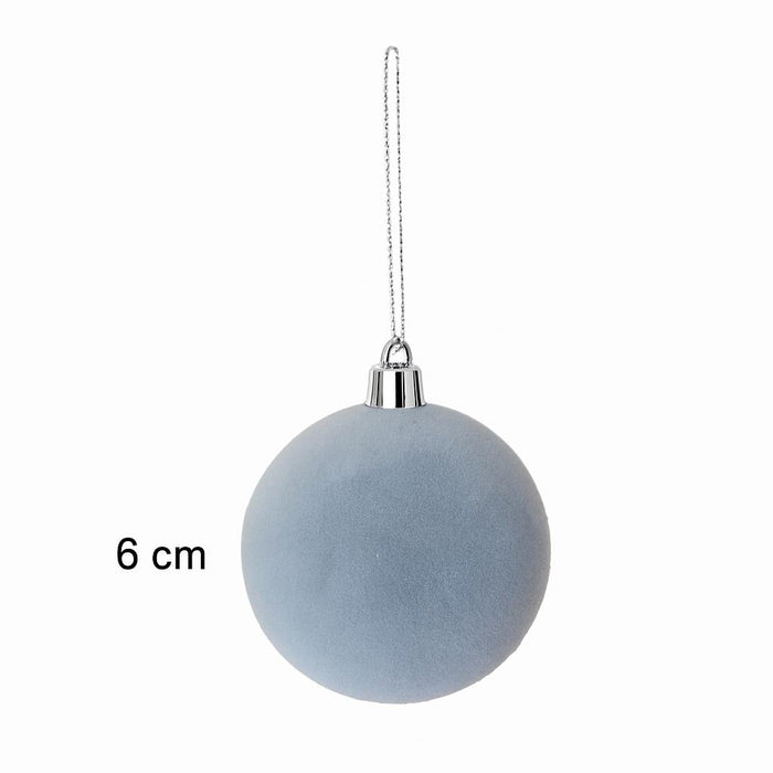 Deko-Samtkugeln | Grau | 3er Set | Ø 6 cm |  60805