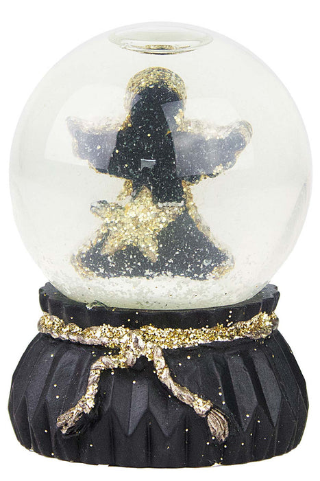 Schneekugel 6,5 cm | 3 verschiedene Motive | Schwarz Gold | 70288