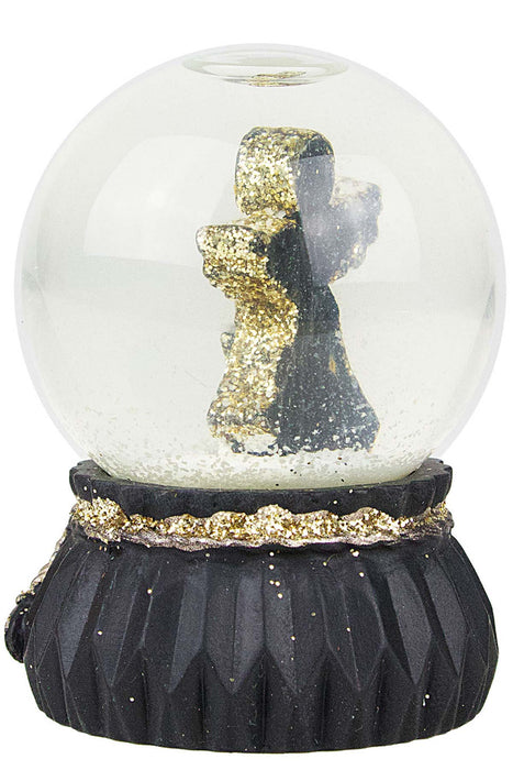 Schneekugel 6,5 cm | 3 verschiedene Motive | Schwarz Gold | 70288
