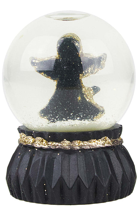 Schneekugel 6,5 cm | 3 verschiedene Motive | Schwarz Gold | 70288