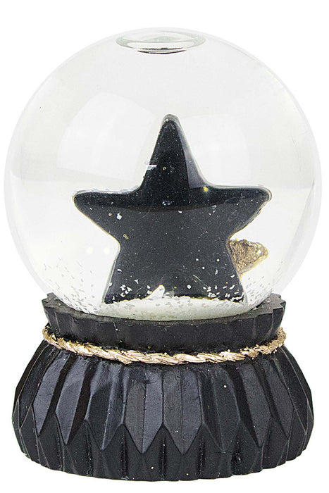 Schneekugel 6,5 cm | 3 verschiedene Motive | Schwarz Gold | 70288