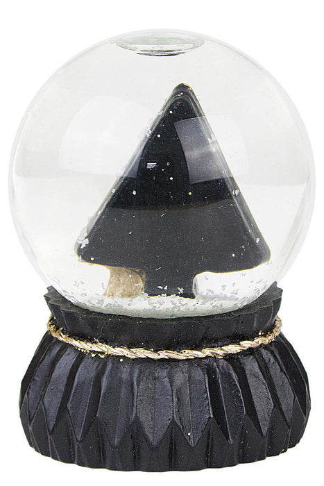 Schneekugel 6,5 cm | 3 verschiedene Motive | Schwarz Gold | 70288