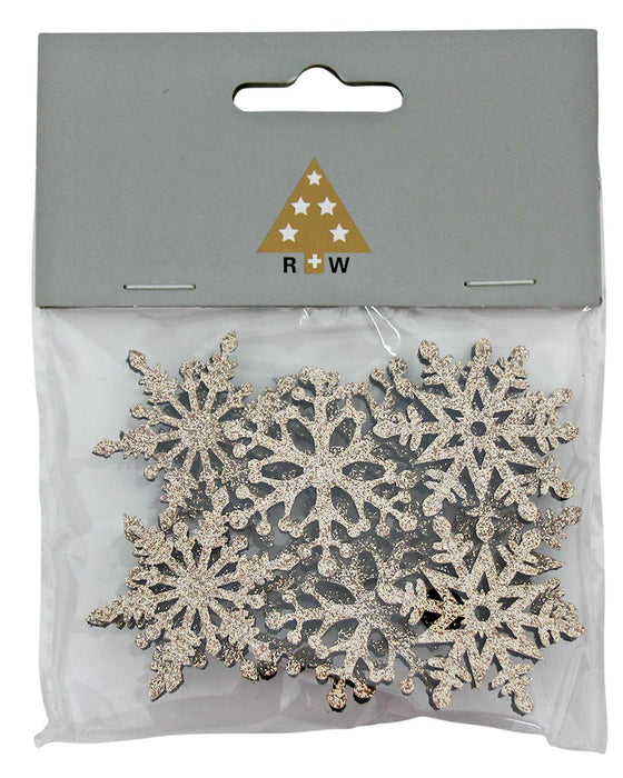 Riffelmacher Filz Streudeko mit Glitter ca. 4cm 70090 | Gold - Flocken