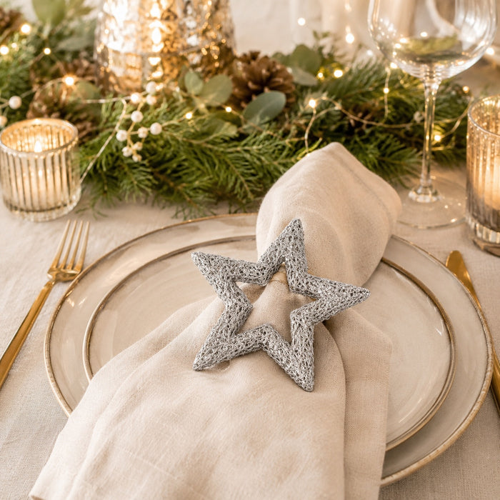 Riffelmacher Deko Glitter-Stern 15 cm 17355 | Silber - Weihnachten
