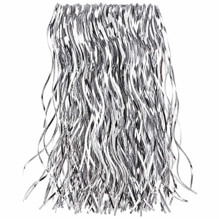 Lametta „Gewellt“ 500 Streifen 50 cm Länge glänzend | Silber | 10er Set