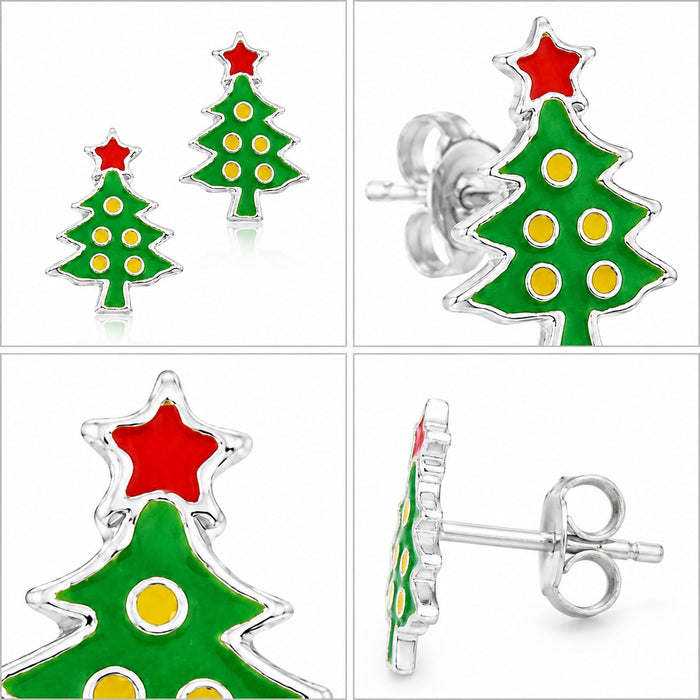 LUISIA® Ohrstecker "Weihnachtsbaum" E-14456 - 925 Sterling Silber