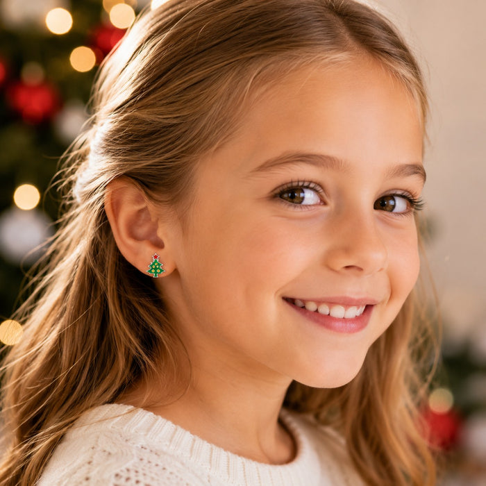 LUISIA® Ohrstecker "Weihnachtsbaum" E-14456 - 925 Sterling Silber