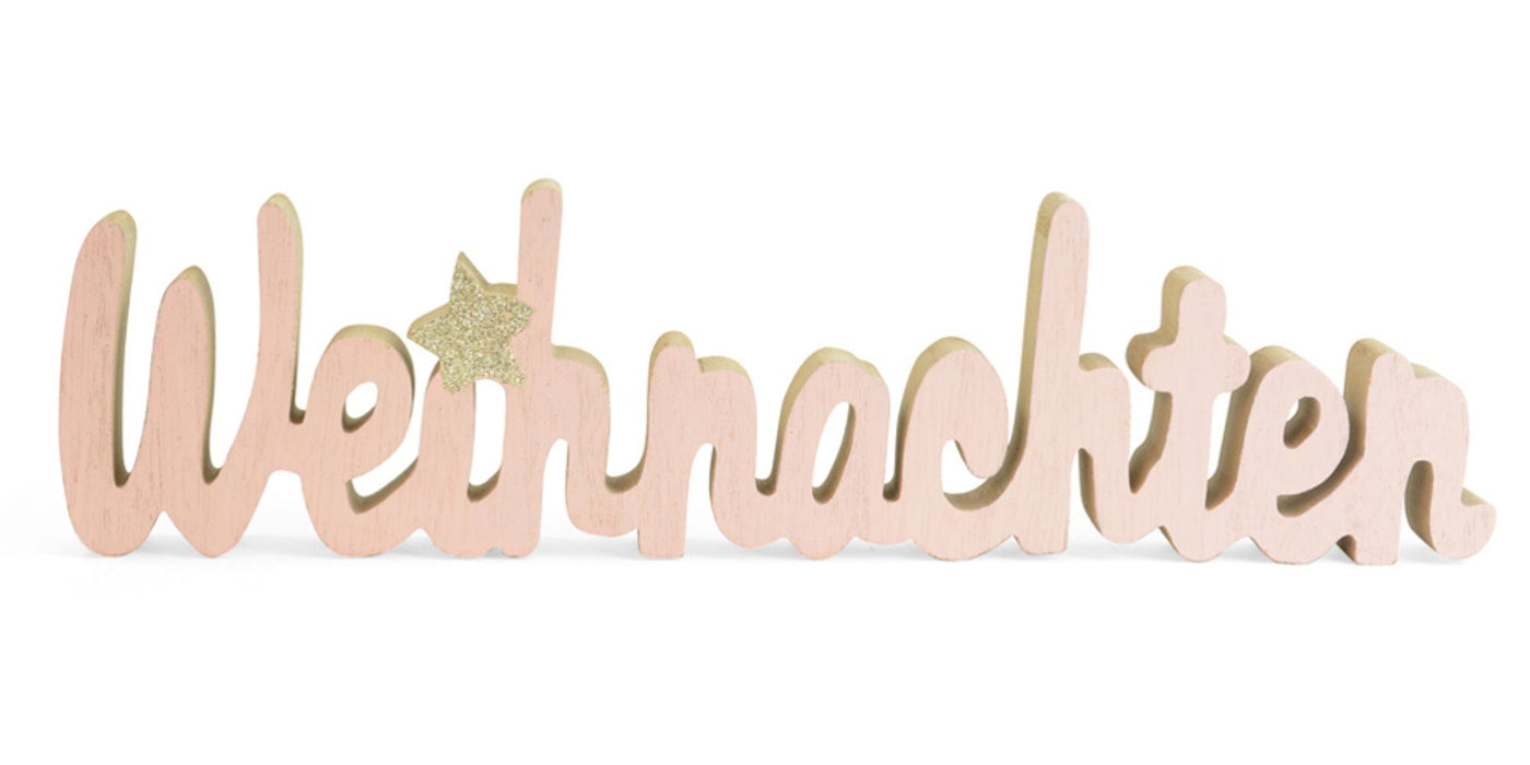 Riffelmacher Schriftzug "Weihnachten" 74305 - Rosa Gold 30cm