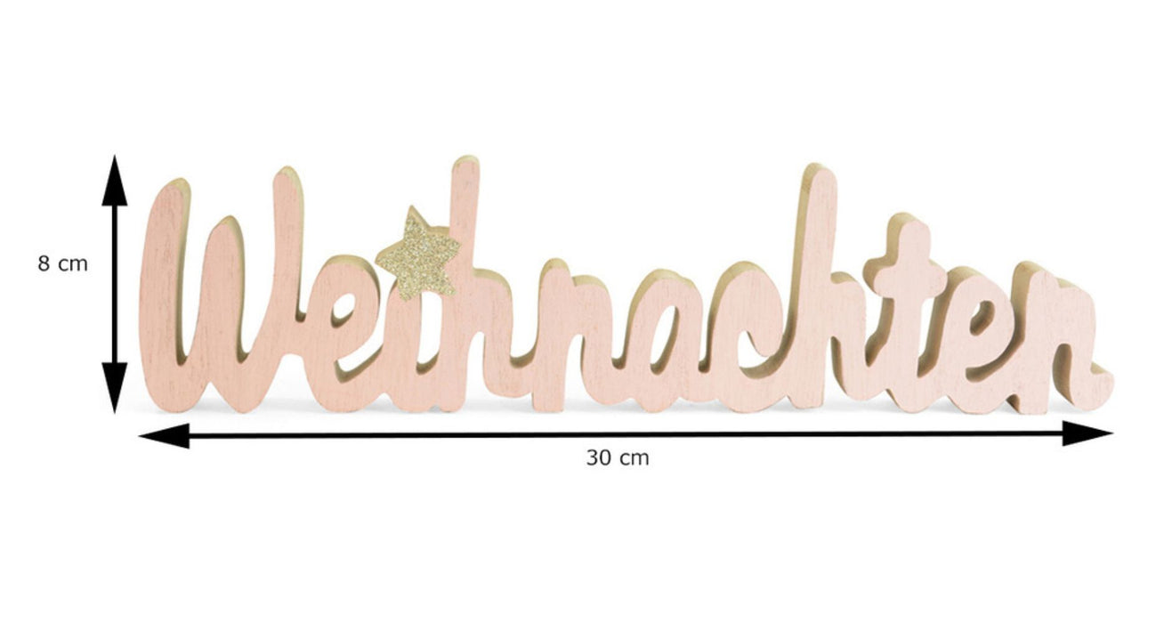 Riffelmacher Schriftzug "Weihnachten" 74305 - Rosa Gold 30cm