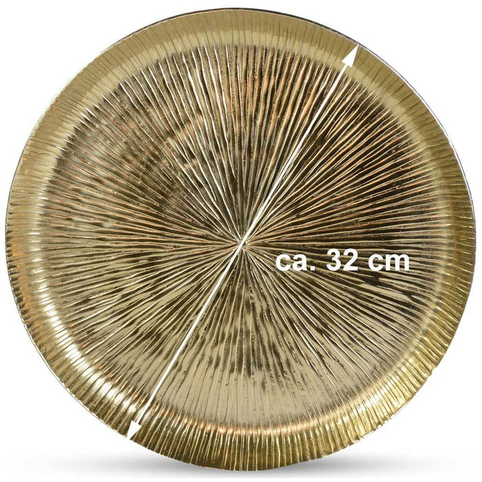 Riffelmacher Dekoteller mit Strahlendesign 32 cm 70577 | Gold