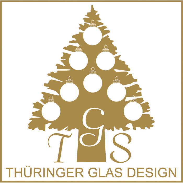 Thüringer Glasdesign Christbaumschmuck Schneemann Set (2 Stück) 11 cm aus Glas - Weiß/Silber