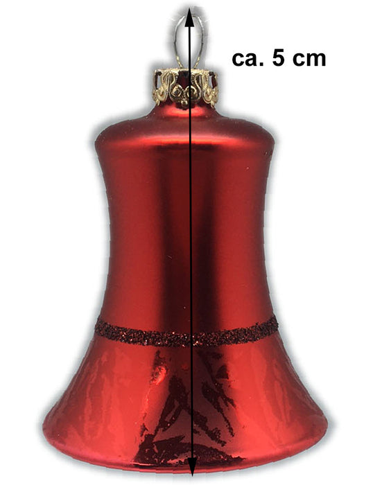 Thüringer Glasdesign Glocken 3er Set ca. 5 cm 357-7044-807 | Rot