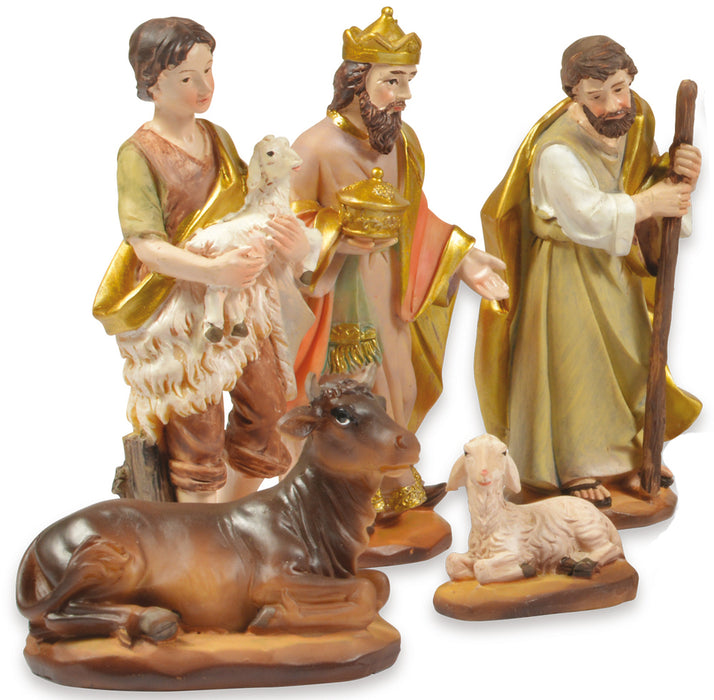 Riffelmacher Krippenfigurenset "Gold" 8-11 cm | 11-tlg. Traditionelles Design - 78301