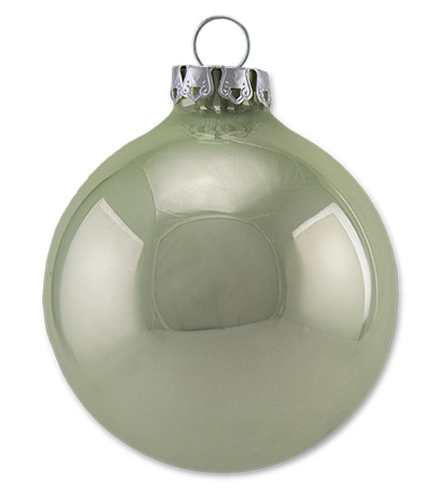 Thüringer Glasdesign Weihnachtskugel-Set 6cm 12-tlg. - Pastell mit Glitzer Dekor lustige Schneemänne