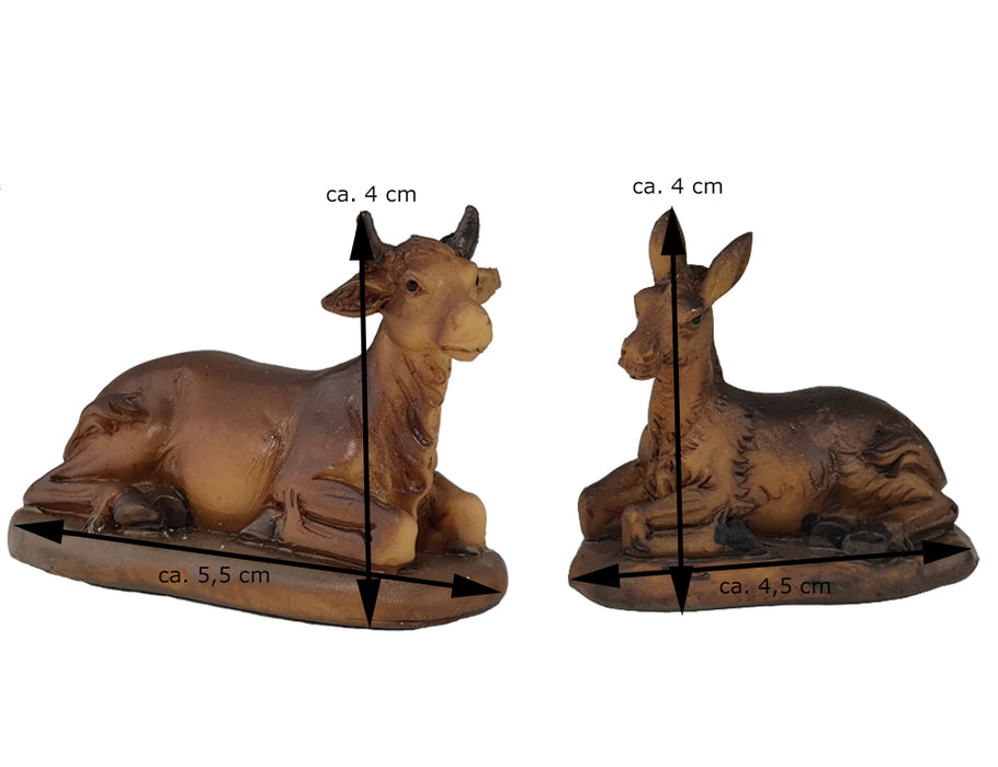 Riffelmacher Ochse und Esel 2-tlg. - 4,4-6 cm - 78049