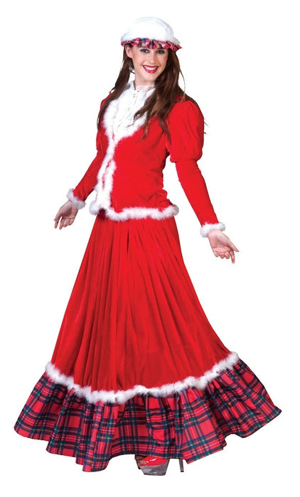 Historische Weihnachtsfrau Kostüm
