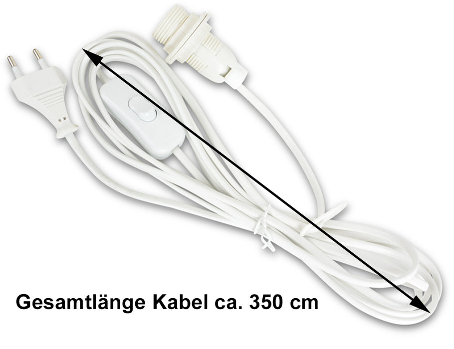 Riffelmacher Beleuchtungskabel für Dekorationsartikel 76629 | 350cm - Weiß