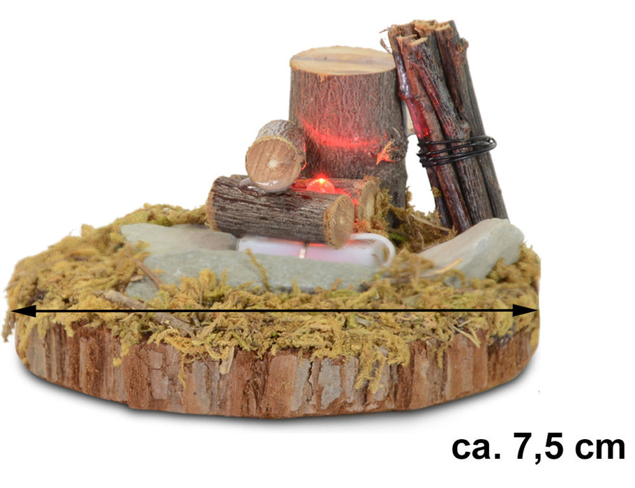 Riffelmacher Lagerfeuer mit LED Licht 78319 | 7,5cm