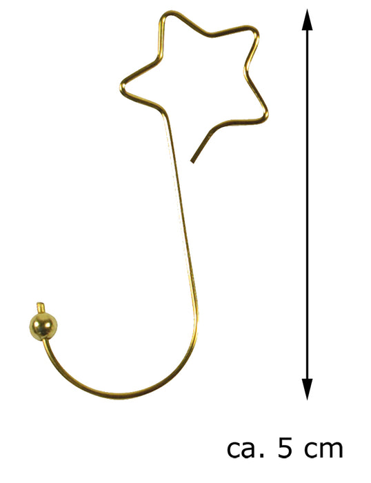 Riffelmacher Kugelaufhänger mit Stern 20 Stück 14447 - Gold