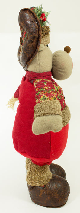 Rentier Dekofigur für Weihnachten - Stehfigur mit ausziehbaren Beinen - 80 x 34 cm