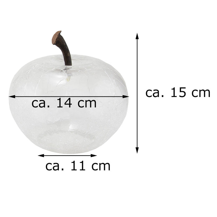Riffelmacher Deko Glasapfel 06999 | Klar 14x15cm