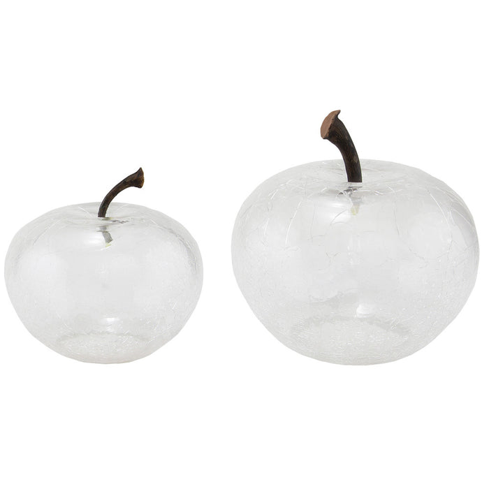 Riffelmacher Deko Glasapfel 06999 | Klar 14x15cm