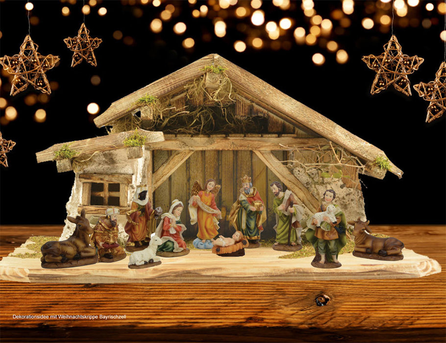 Krippenfiguren Set "Traditionell" 11-tlg. 7-9 cm Weihnachtskrippe | 78463