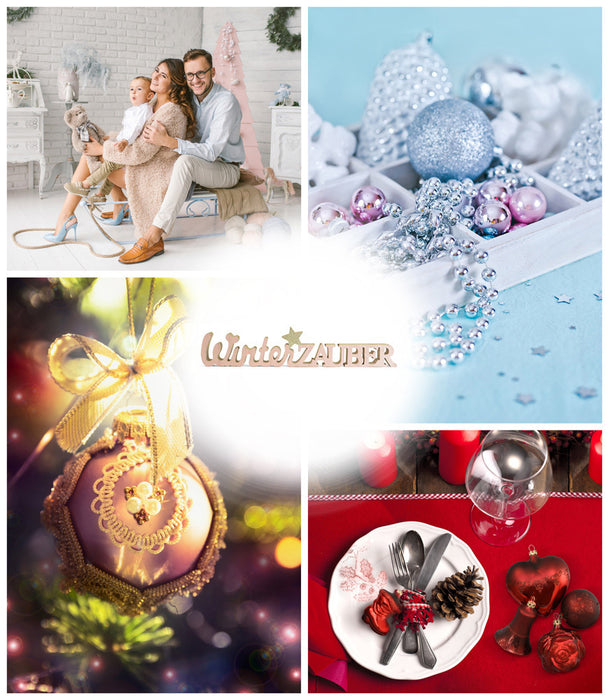 Riffelmacher Schriftzug "Winterzauber" 74304 - Rosa Gold 40cm