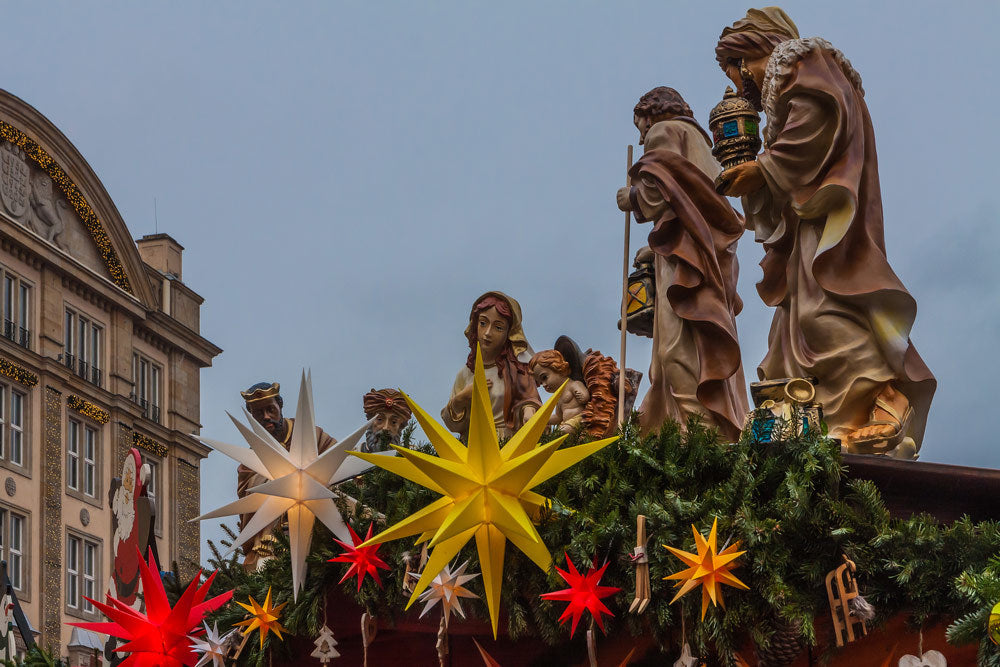 LED Weihnachtsstern 3D Leuchtstern Innen Außen Ø 60cm | 76650 - Adventsstern Rot
